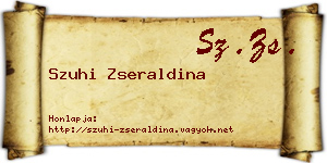 Szuhi Zseraldina névjegykártya
